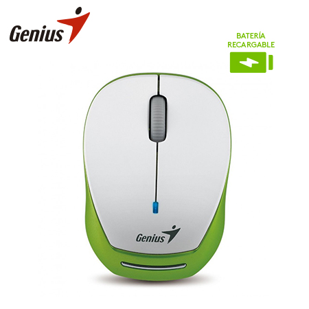 MOUSE GENIUS MICRO TRAVELER 9000R WIRELESS RECARGABLE WHITE/GREEN (31030020402)